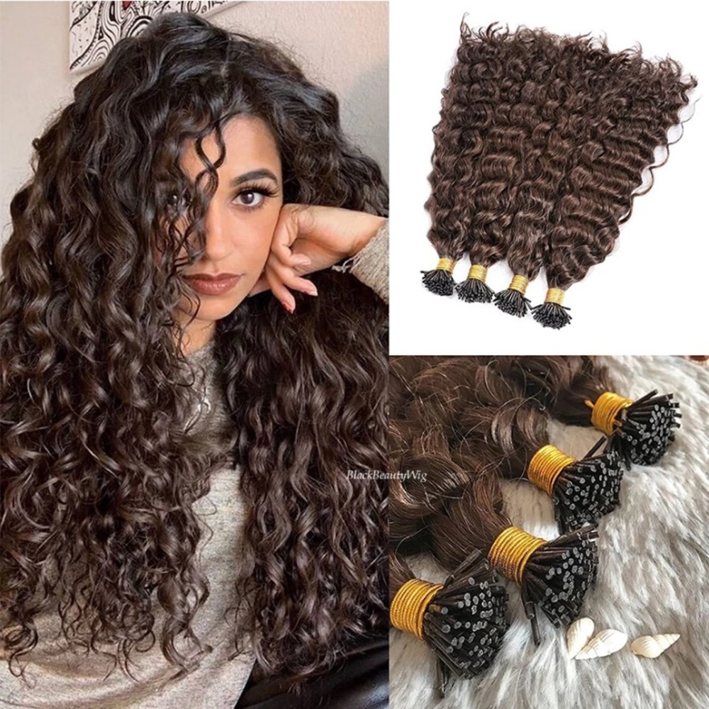 Luxurious Brown Curly Hair Extensions